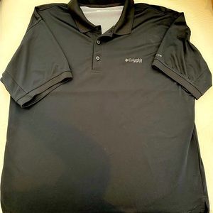 Columbia Shirt Mens XXL Black PFG Polo Vented Fishing Outdoors Hike Comfort
